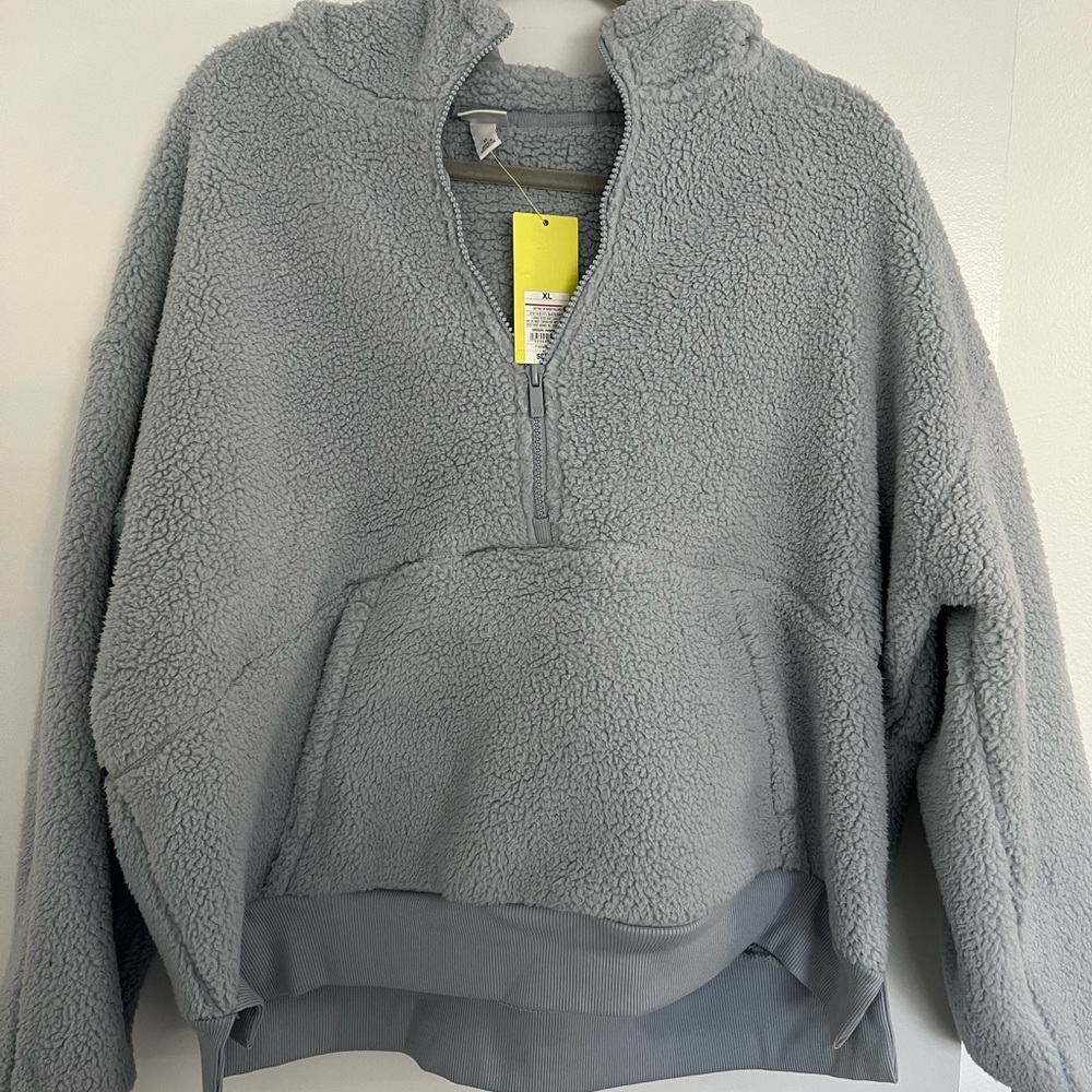 Brand new with tags All in Motion powder blue cozy half zip hoodie pullover